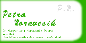 petra moravcsik business card